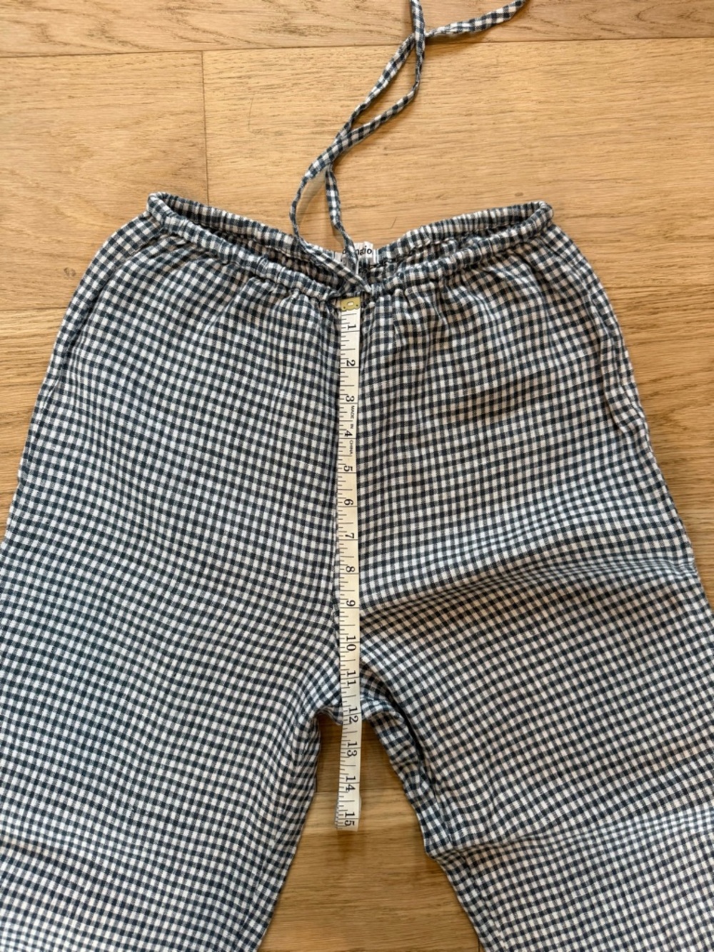 Reformation Jaida Linen Pants - Slate Check - S - Picture 6 of 10